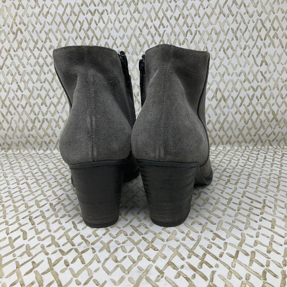 PAUL GREEN Gray Suede DELGADO Ankle Booties Leather Boots Size UK‎ 5 US 7.5